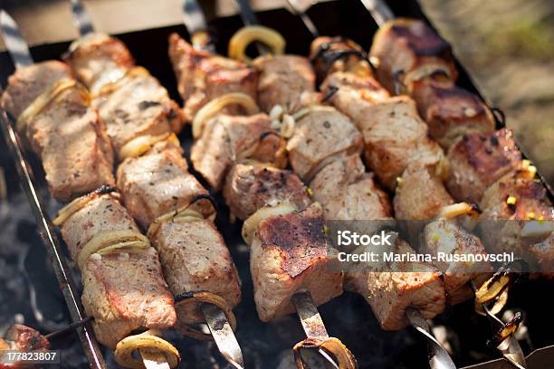 Ao Ar Livre Simples Churrascoshish E Kebab - Fotografias de stock e mais imagens de Ao Ar Livre - Ao Ar Livre, Assado, Carne