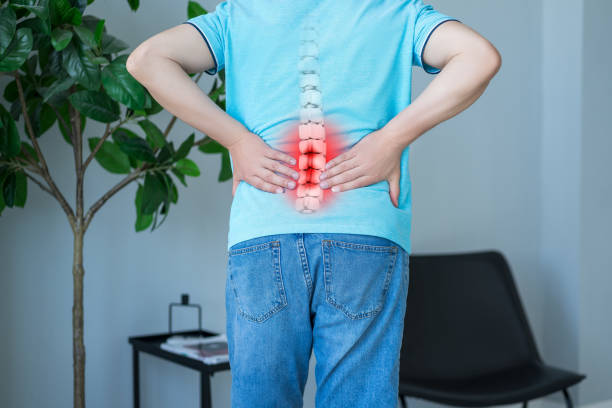 istock Lumbar intervertebral spine hernia, man with back pain at home, spinal disc disease 1778241088