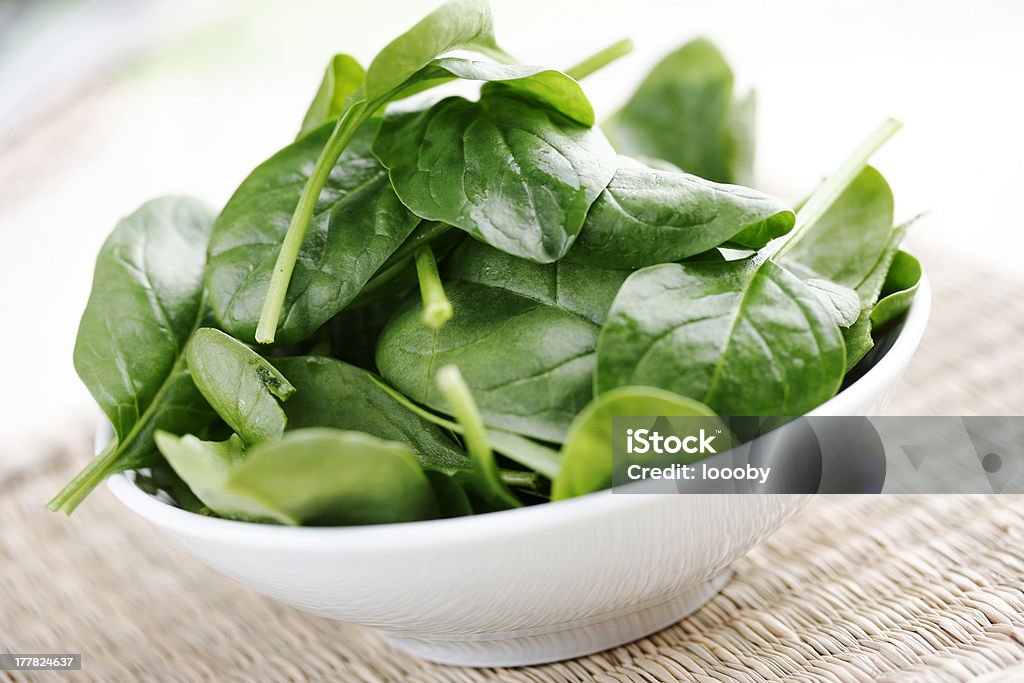 fresh spinach bowl with fresh spinach Bowl Stock Photo