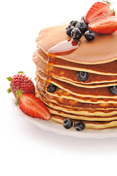 istock Pancakes with strawberry and blueberries 177824845