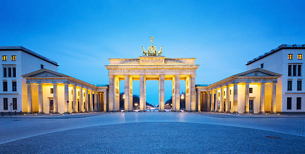 istock Brandenburg Gate Panorama, famous landmark in Berlin Germany 177825686