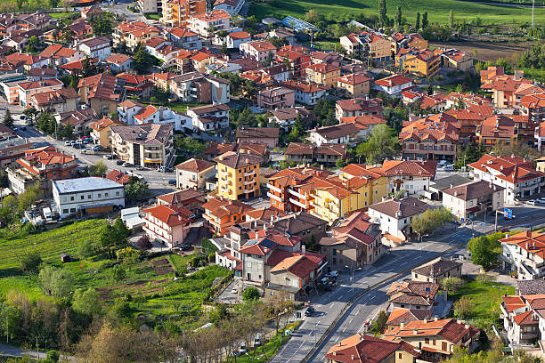 istock Modern San Marino Suburban districts view from above 177825975