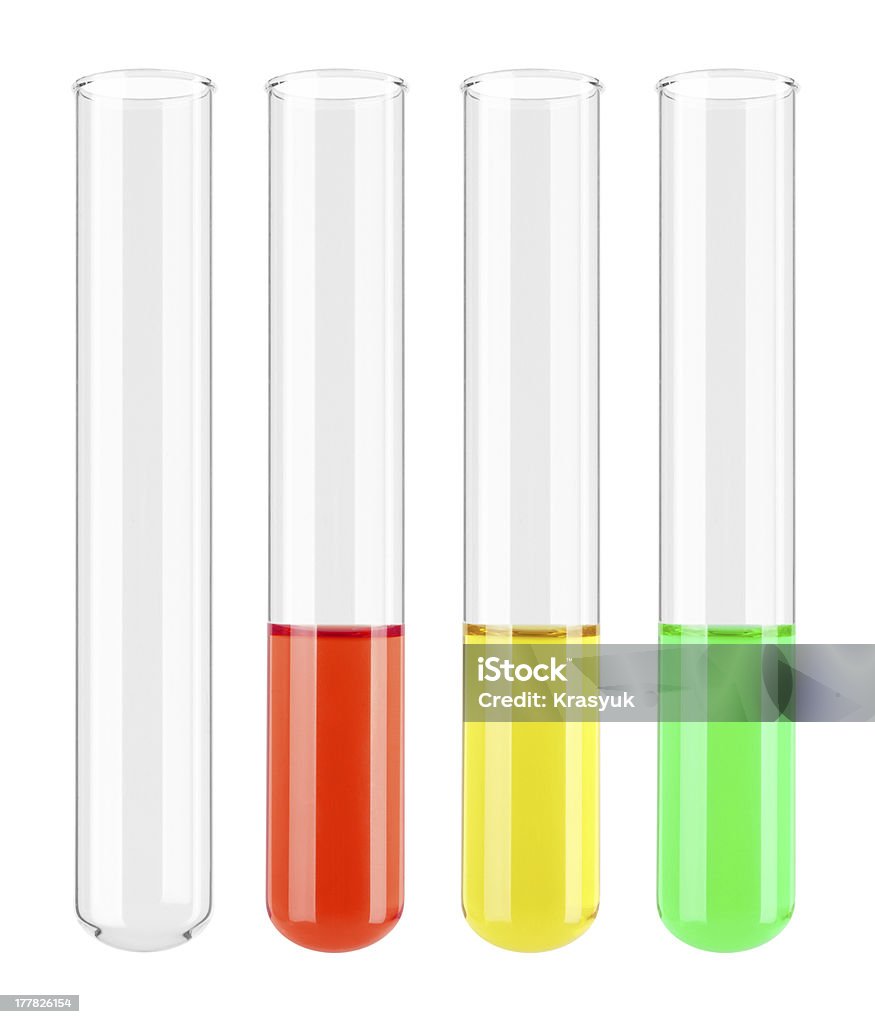 Set of Test tube Set of Test tube, isolated on white AIDS Stock Photo
