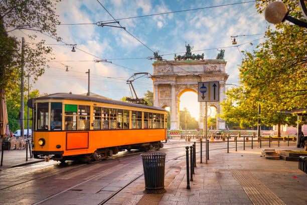 istock Tram and Arch of Peace 1778267281