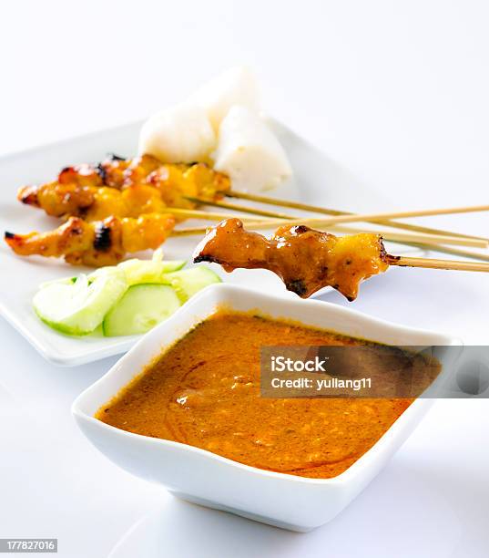 Hühnchen Satay Stockfoto und mehr Bilder von Bratspieß - Bratspieß, Fleisch, Fotografie