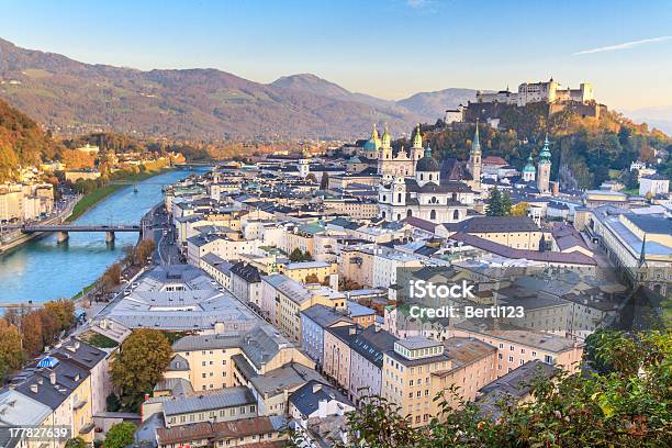 Salzburg Inner City View Austria Stock Photo - Download Image Now - Salzburg, Architectural Dome, Architecture