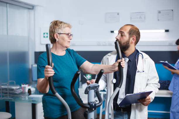 istock Elderly patient engages in physiotherapy 1778277482