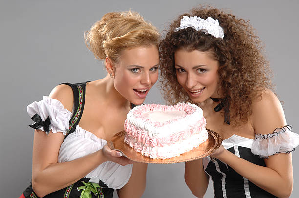 istock Two pretty girls waitress 177827900