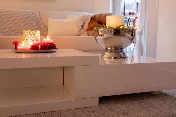 istock Decorative ambience with candle in the champagne cooler on table. 1778281767