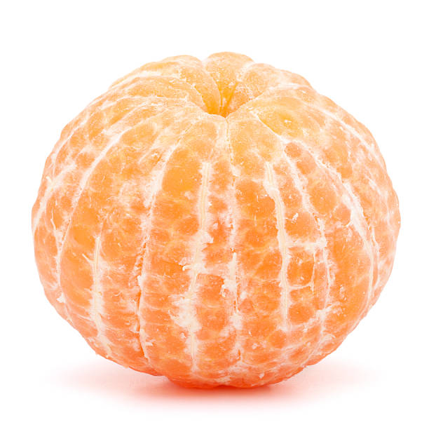 tangerine or mandarin fruit tangerine or mandarin fruit  on white background peeled stock pictures, royalty-free photos & images
