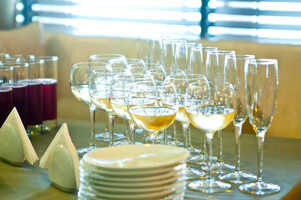 Glasses with wine