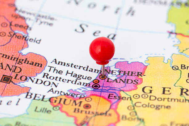 istock Red Pushpin on Map of Netherlands 177830129
