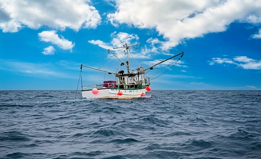 Fishing Boat off the Coast of Newfoundland Canada