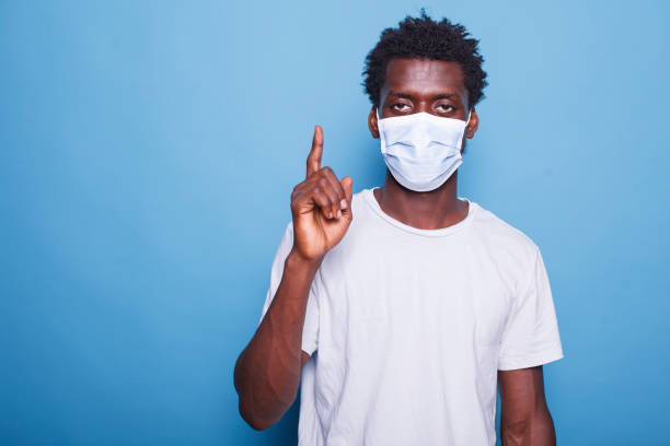 istock Black man signaling above with finger 1778317337
