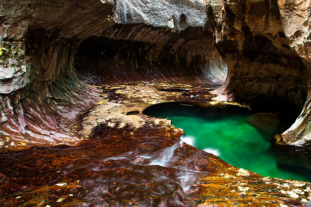 istock Green pond in the cave 177832379