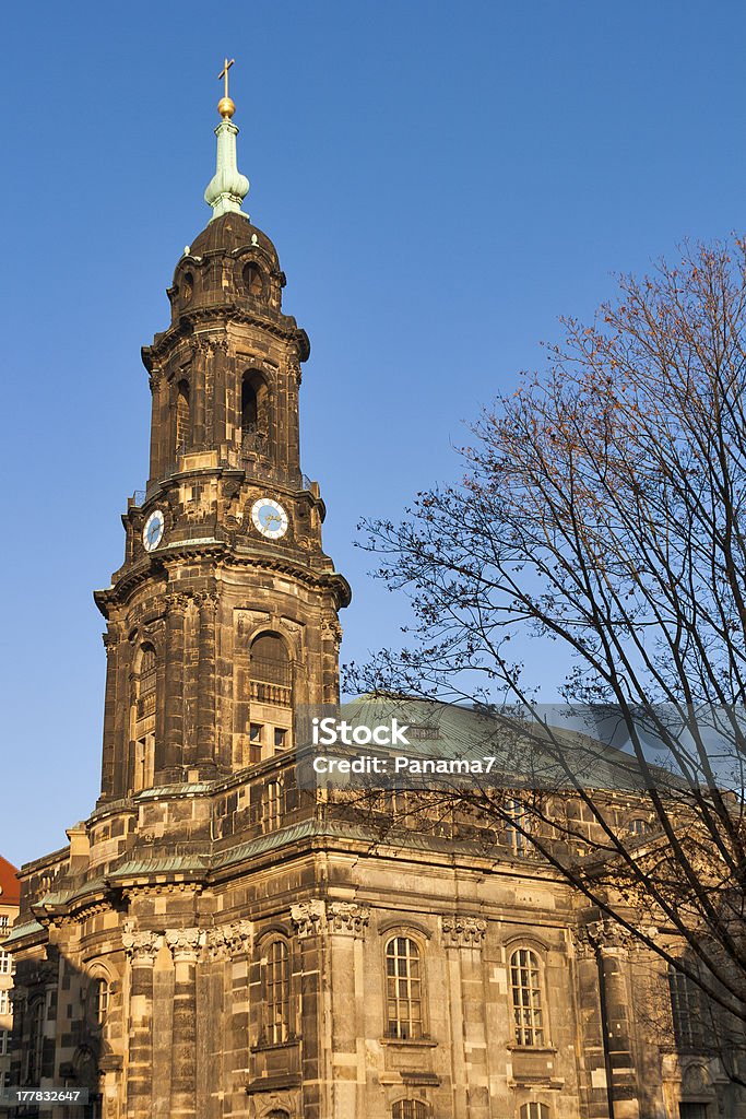 Dresden Kreuzkirche - 로열티 프리 0명 스톡 사진