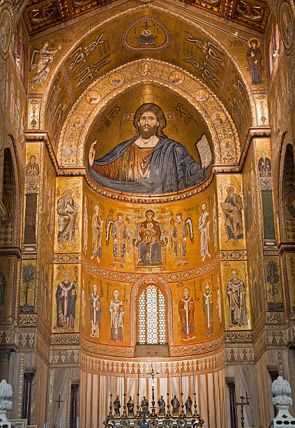 istock Palermo - Mosaics of main apse in Monreale cathedral 177832825