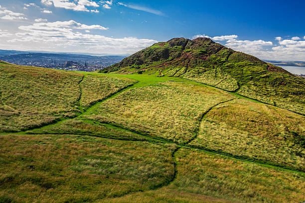 istock Green footpath lead to the hill in summer 177832983