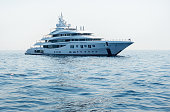 A large luxury private yacht