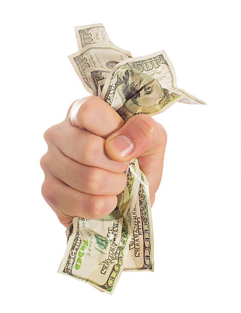 istock Close-up Of Hand Crushing Bank Note 177835592