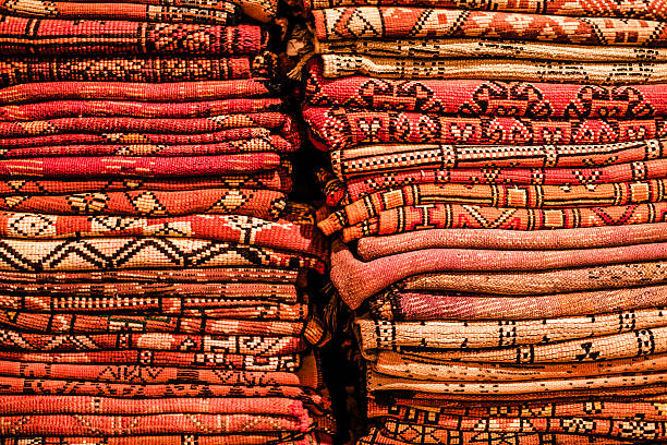 istock Bright paints of the Moroccan and berber carpets 177835886