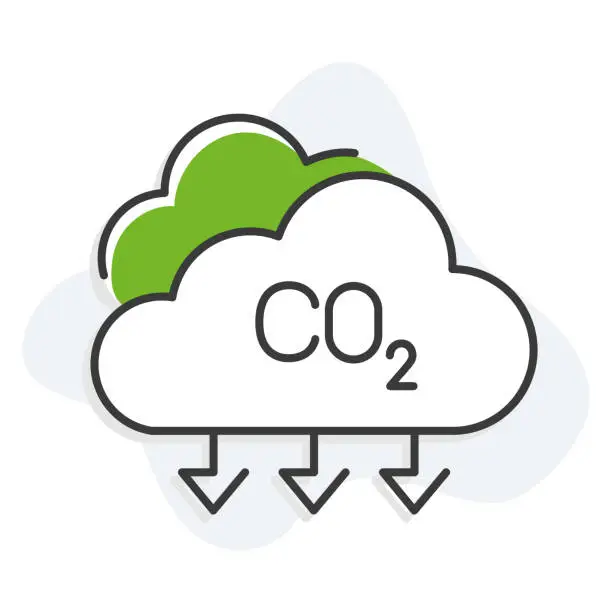 Vector illustration of Carbon footprint-02