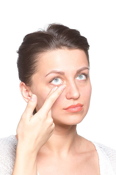 istock Young woman with contact lenses 177836303