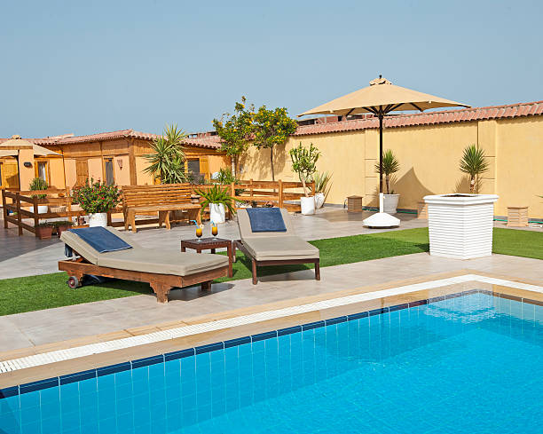 istock Luxury villa swimming pool 177836308