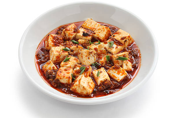 mapo tofu, sichuan style stock photo