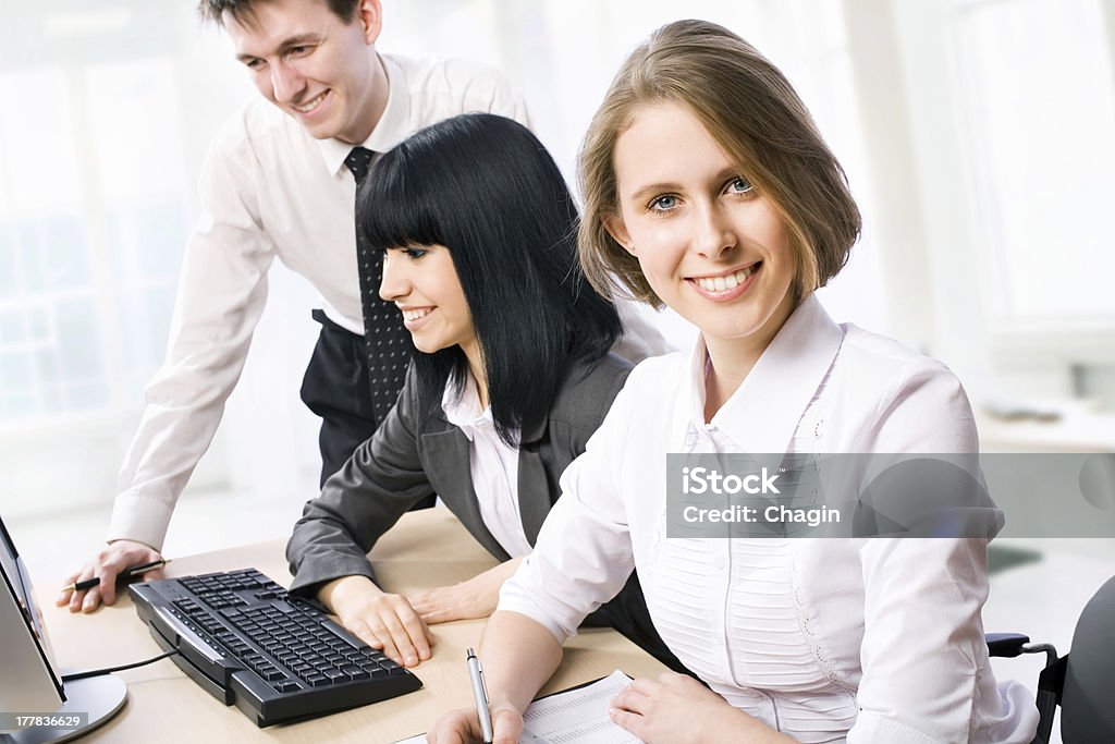 Business-Frau und ihr team - Lizenzfrei Anzug Stock-Foto