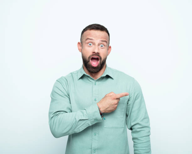 istock Portrait of excited beared man 1778368202