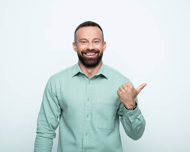 istock Portrait of happy beared man 1778369275