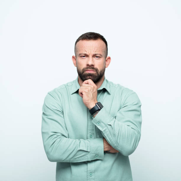 istock Portrait of thoughtful beared man 1778373618