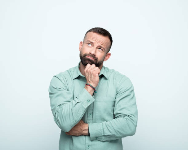 istock Portrait of thoughtful beared man 1778373664
