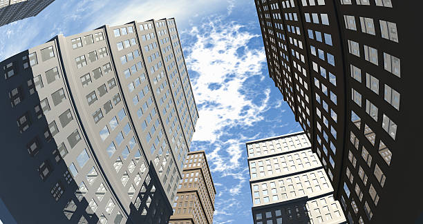 istock Building And Skyscapers Upward Wide Angle 177837368