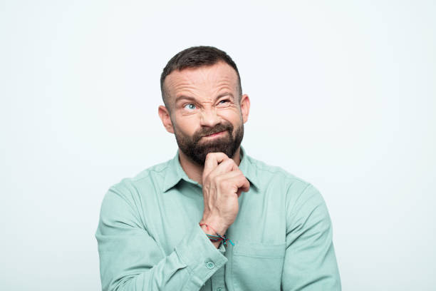 istock Portrait of worried beared man 1778374851