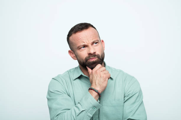 istock Portrait of worried beared man 1778374969