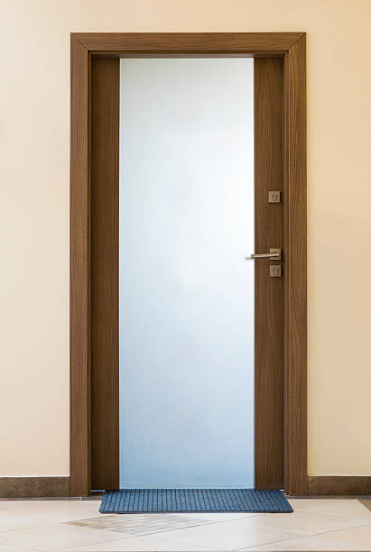 Modern Closed Glass Door Stock Photo - Download Image Now - Door, Frosted  Glass, Architecture - iStock