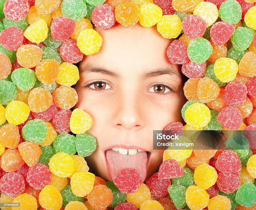 Enterrada em jellybeans - Foto de stock de Bala de Mascar royalty-free