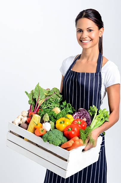 istock Happy chef with fresh local organic produce 177841081
