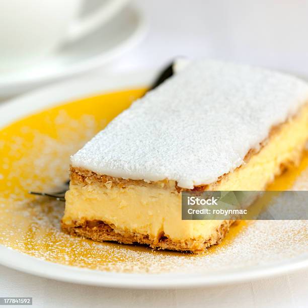 Vanilla Slice Stock Photo - Download Image Now - Custard, Slice of Food, Icing