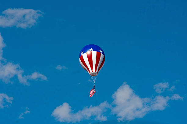 istock 4th of July balloon against blue sky 177841652