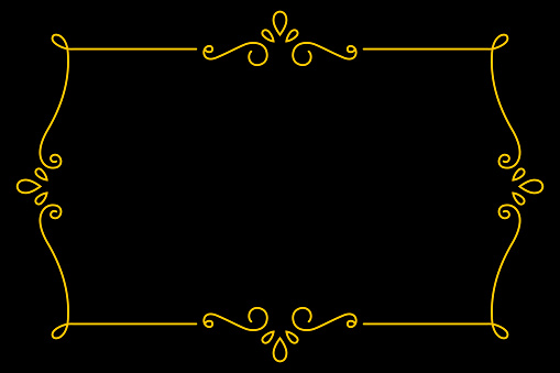gold frame for text with ornament