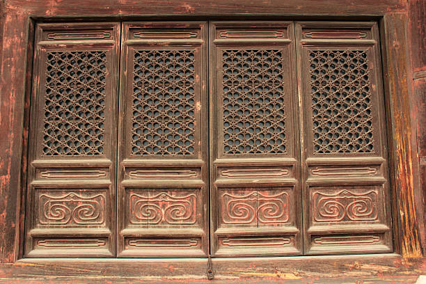 istock Wood windows and sculpture works 177842742
