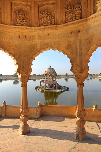 istock old jain cenotaphs on lake in jaisalmer india 177842747
