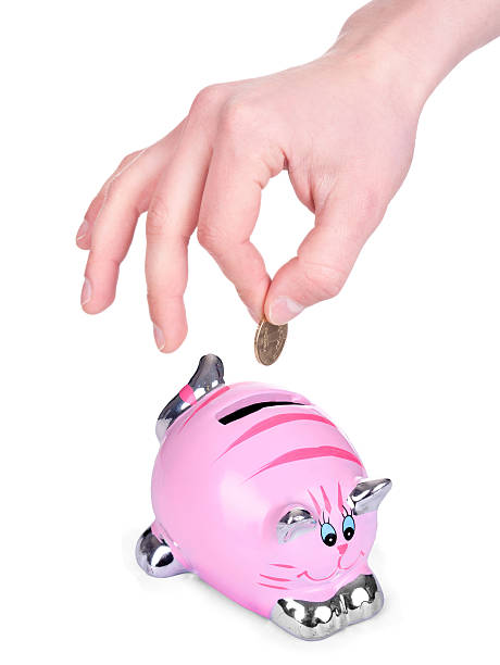 istock Hand is inserting a coin into piggy bank 177843081