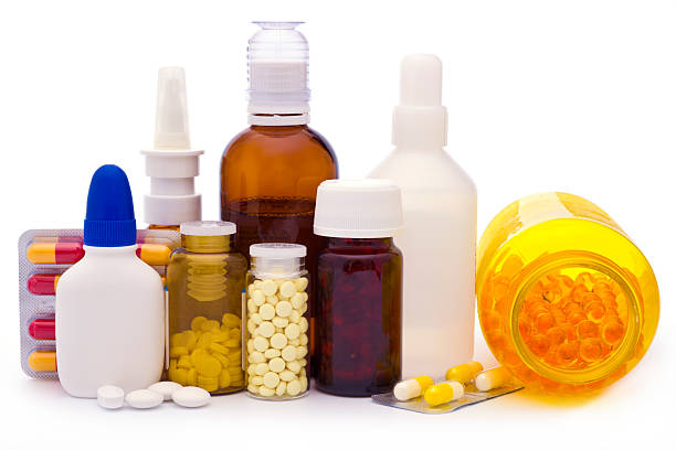 istock Composition of medicine bottles and pills 177844453