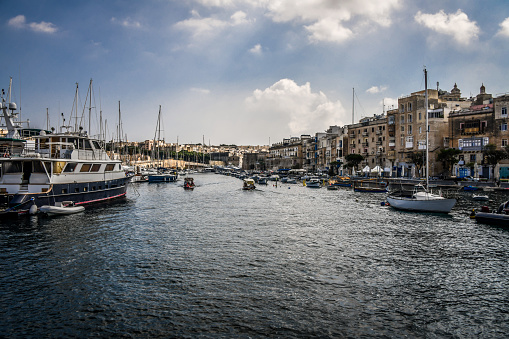 Beautiful Birgu Harbor, Malta
