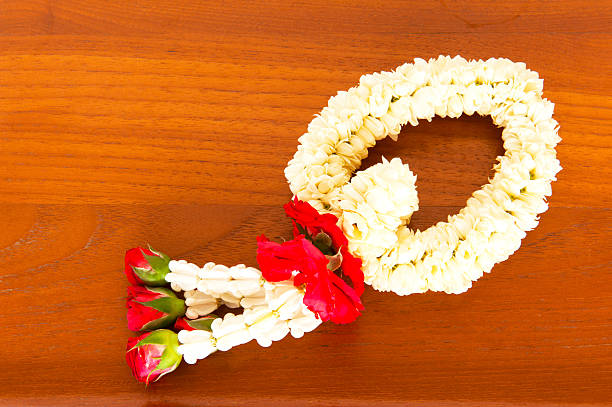 istock White garland for worship buddha in Thailand 177845103