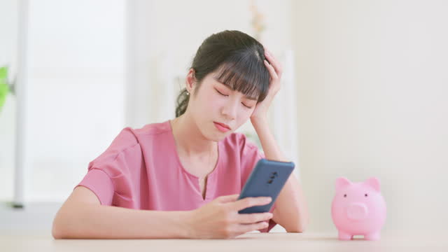 woman feel worried home finance